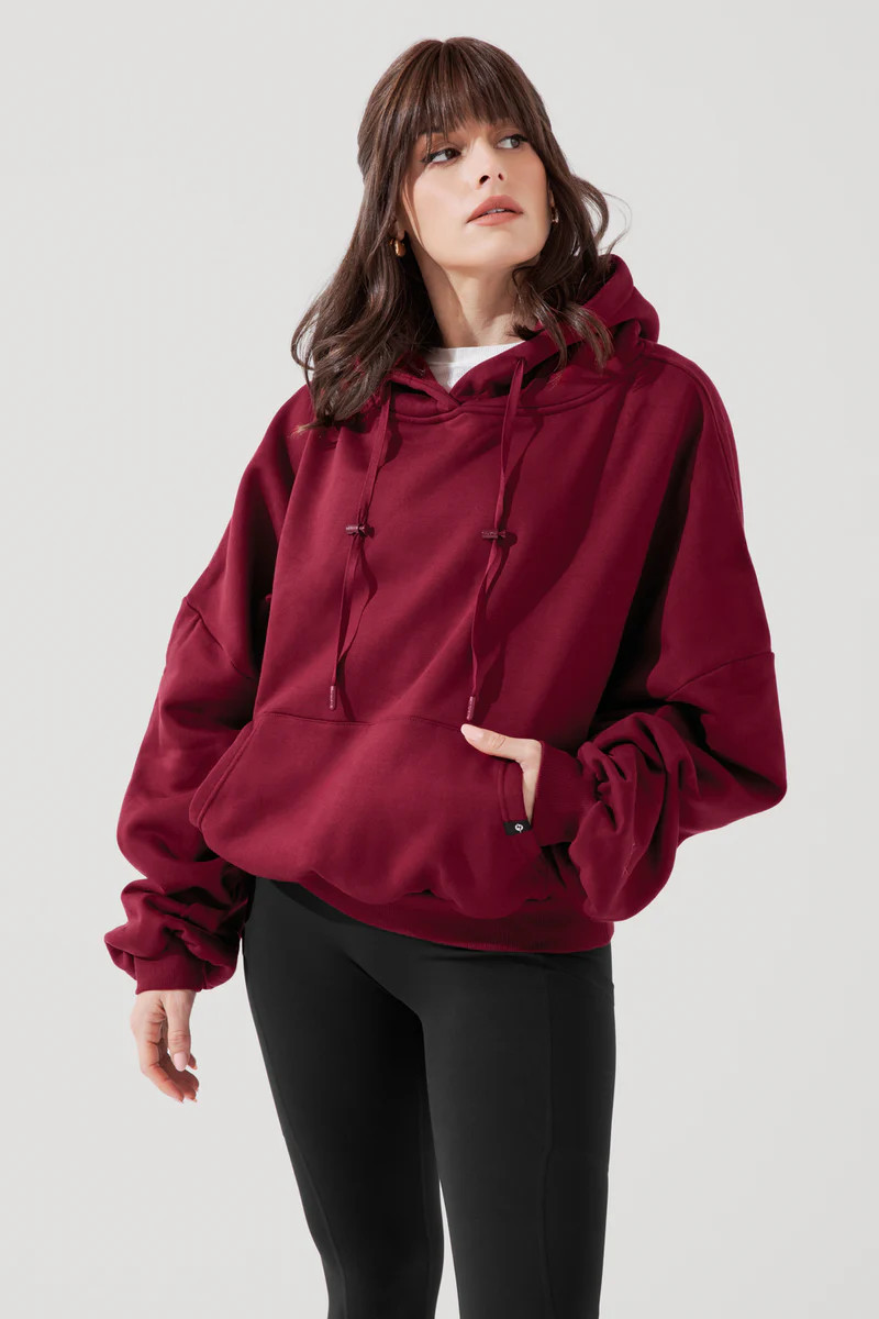 Pullover Cloud Hoodie - Crimson | POPFLEX