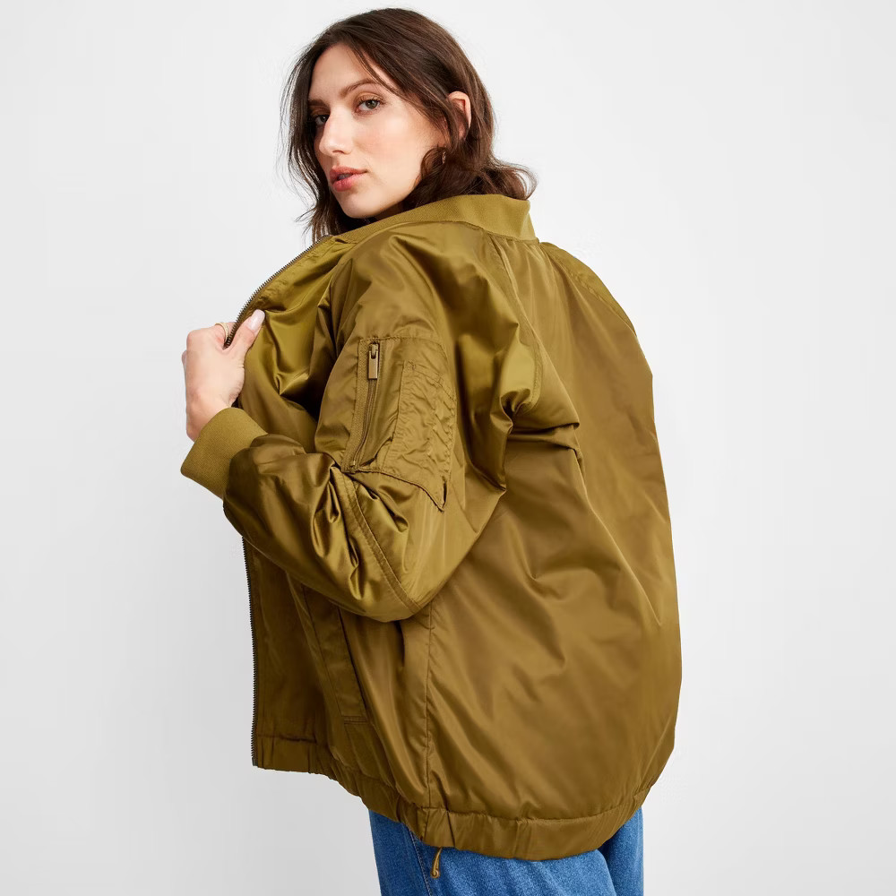 Women's Oversized Bomber Jacket - A New Day™ | Target