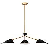 Warehouse of Tiffany HM227/3GB Stelle Gold+Black 3-Light Abstract & Metal Branched Chandelier | Amazon (US)