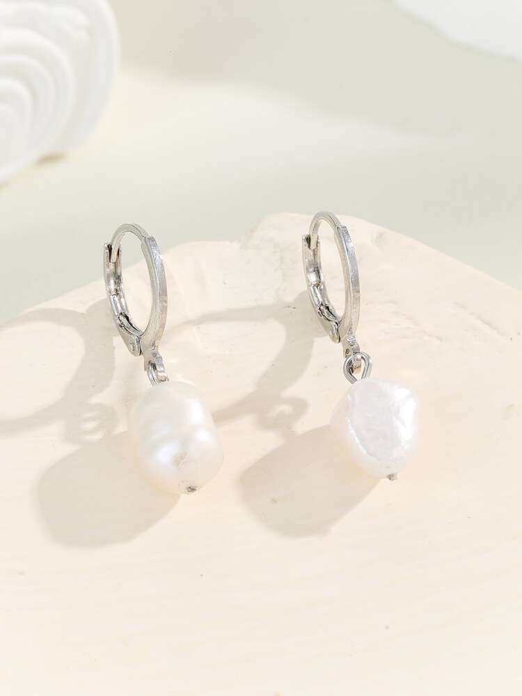 Cultured Pearl Drop Earrings | SHEIN