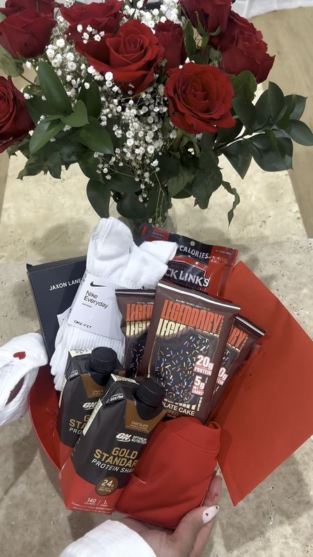 Valentine’s Day Gift Basket Idea for HIM❤️‍🔥

For men that love to workout and hit the gym. The basket swaps out traditional candy for high protein snacks & some workout clothes.

gift guide for him, gifts for men, holiday gifts, gift ideas, Amazon gift guide, men must haves, gym outfit 

#LTKmens #LTKfitness #LTKGiftGuide