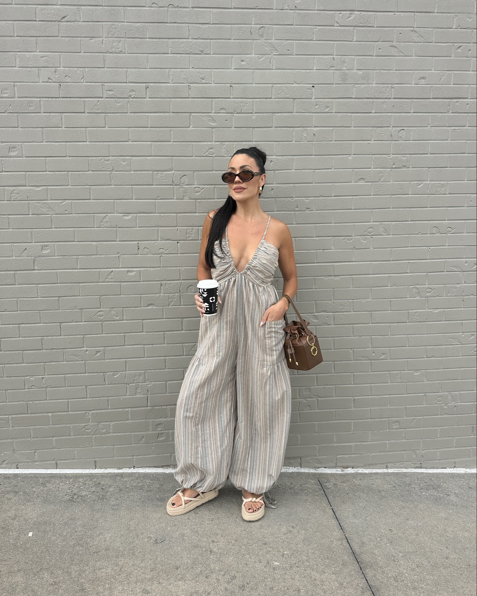 Today’s outfit for errands in Omaha! 
Cupshe jumpsuit size small
Amazon bag 
Amazon sunglasses
Wrap sandals 


#LTKFindsUnder50 #LTKSeasonal #LTKStyleTip