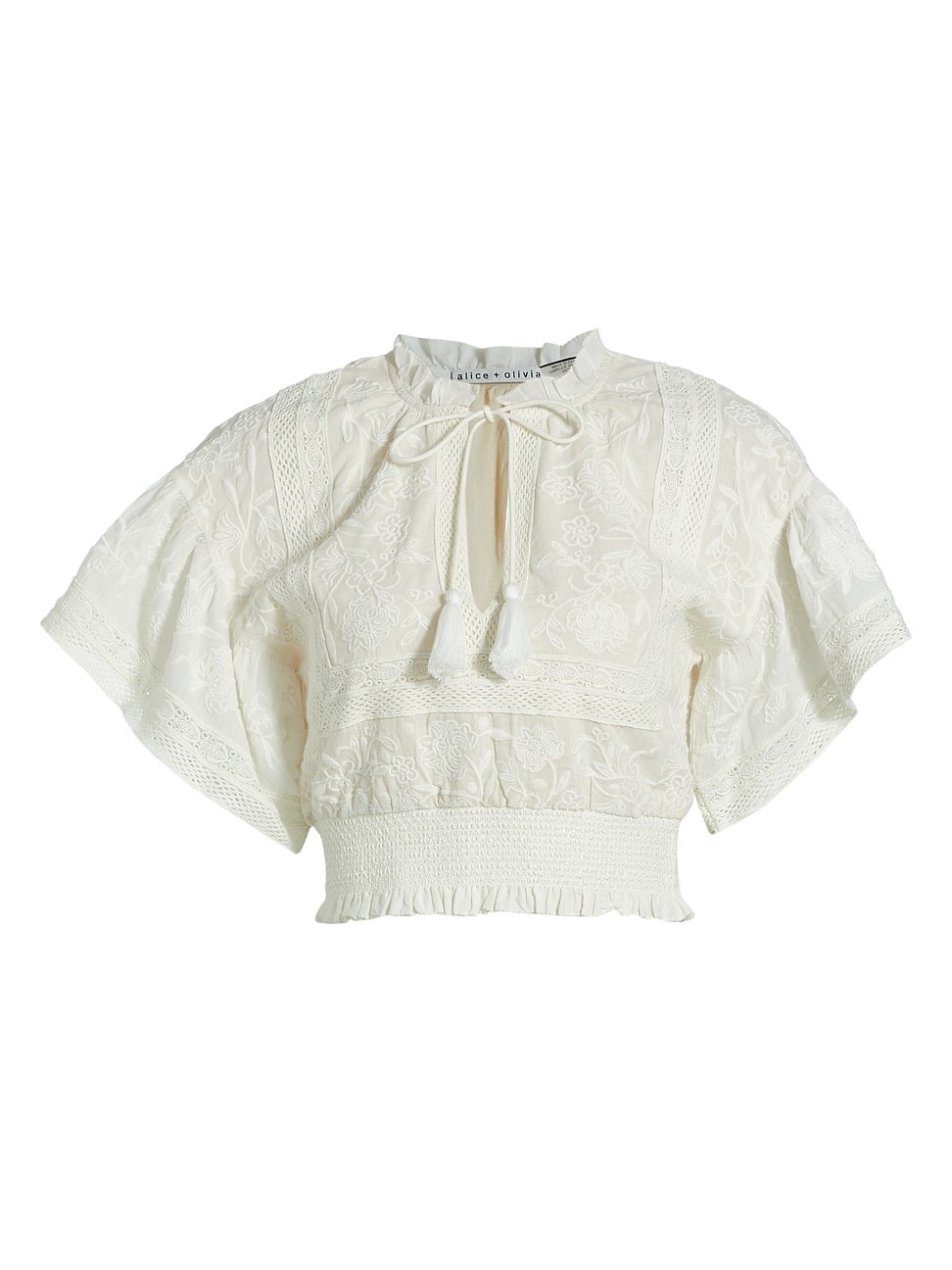 Tabitha Crepe Ruffle-Sleeve Blouse | Saks Fifth Avenue