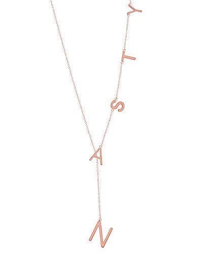 Adornia 14K Rose Gold Vermeil Nasty Lariat Necklace | Gilt