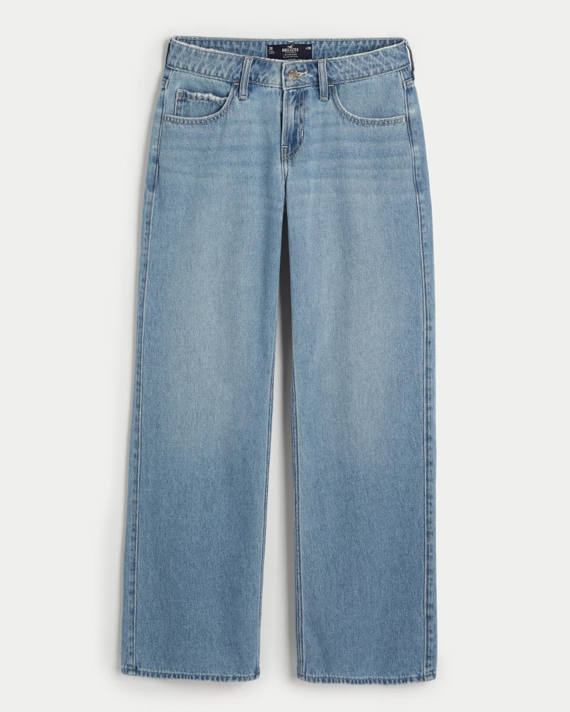 Low-Rise Light Wash Baggy Jeans | Hollister (US)