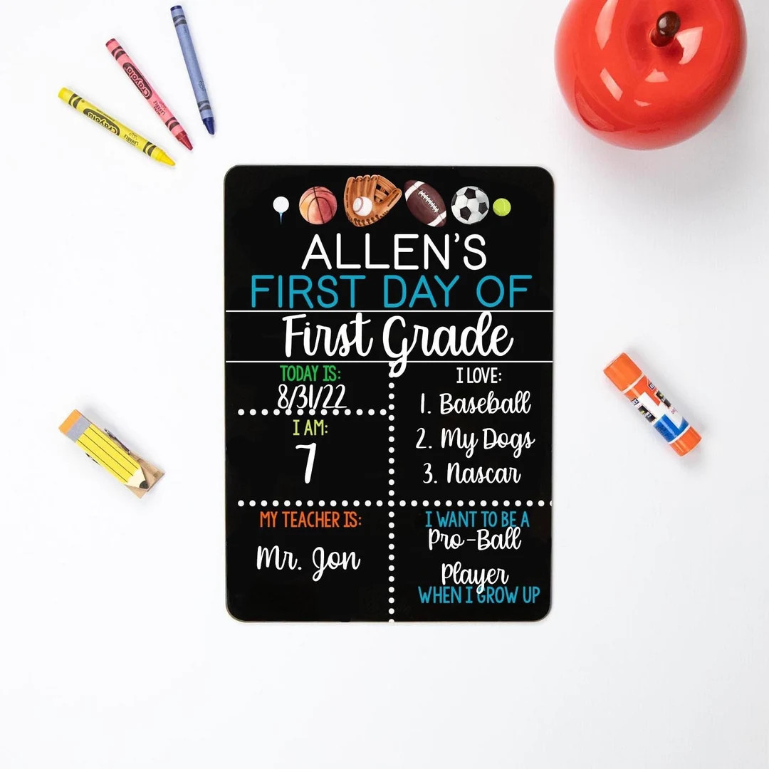 First and Last Day of School Sign, Liquid Chalk School Board, Reusable First Day of School Sign, ... | Etsy (US)