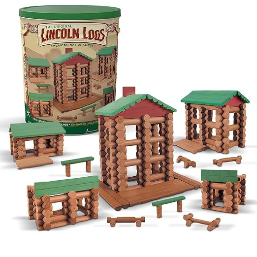 LINCOLN LOGS Collector's Edition Village Set - 327 Real Wood Pieces, Ages 3+, Retro Building Toy ... | Amazon (US)