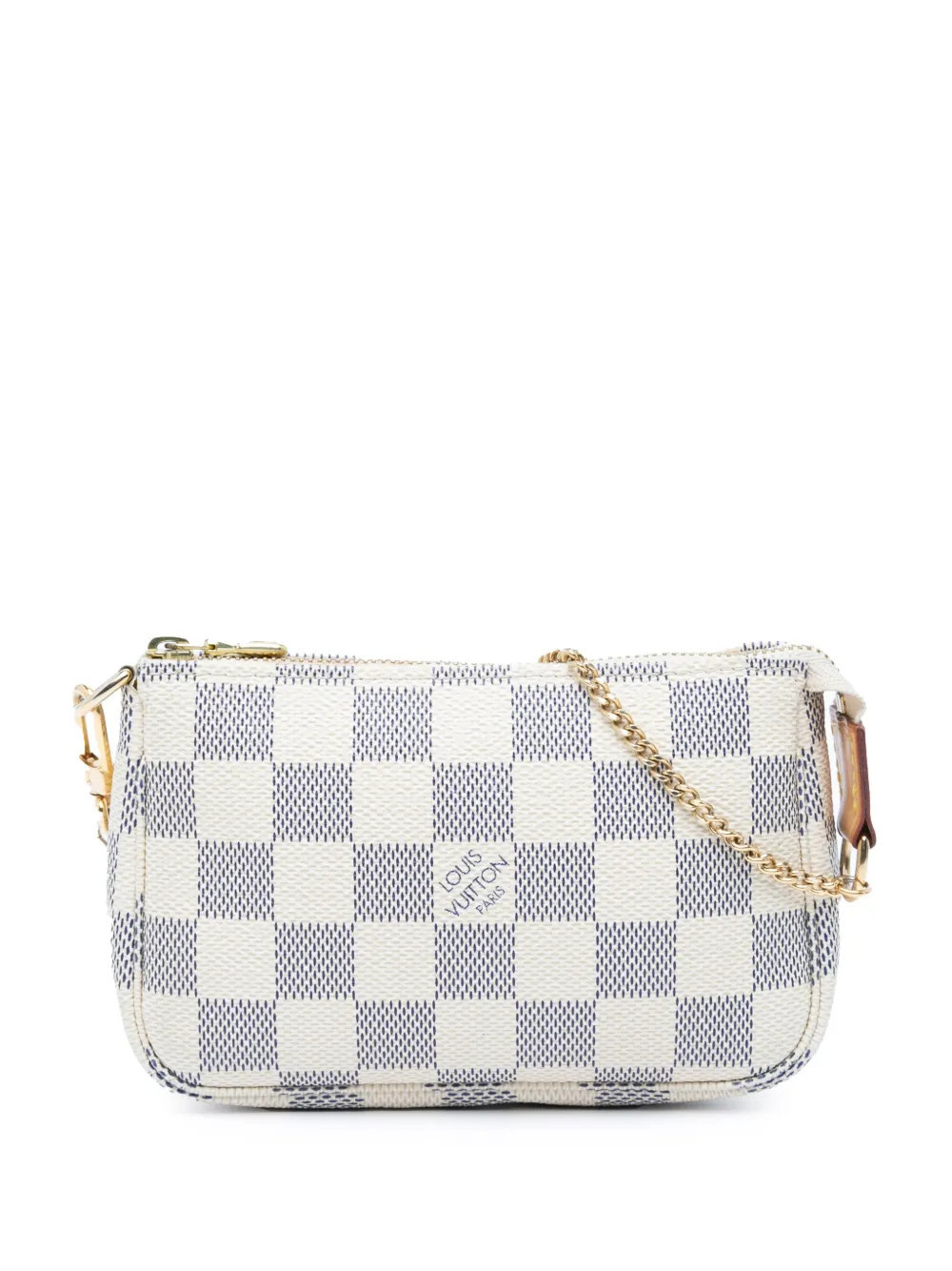 Louis Vuitton Pre-Owned 2010 Damier Azur Mini Pochette Accessoires handbag - White | Farfetch Global