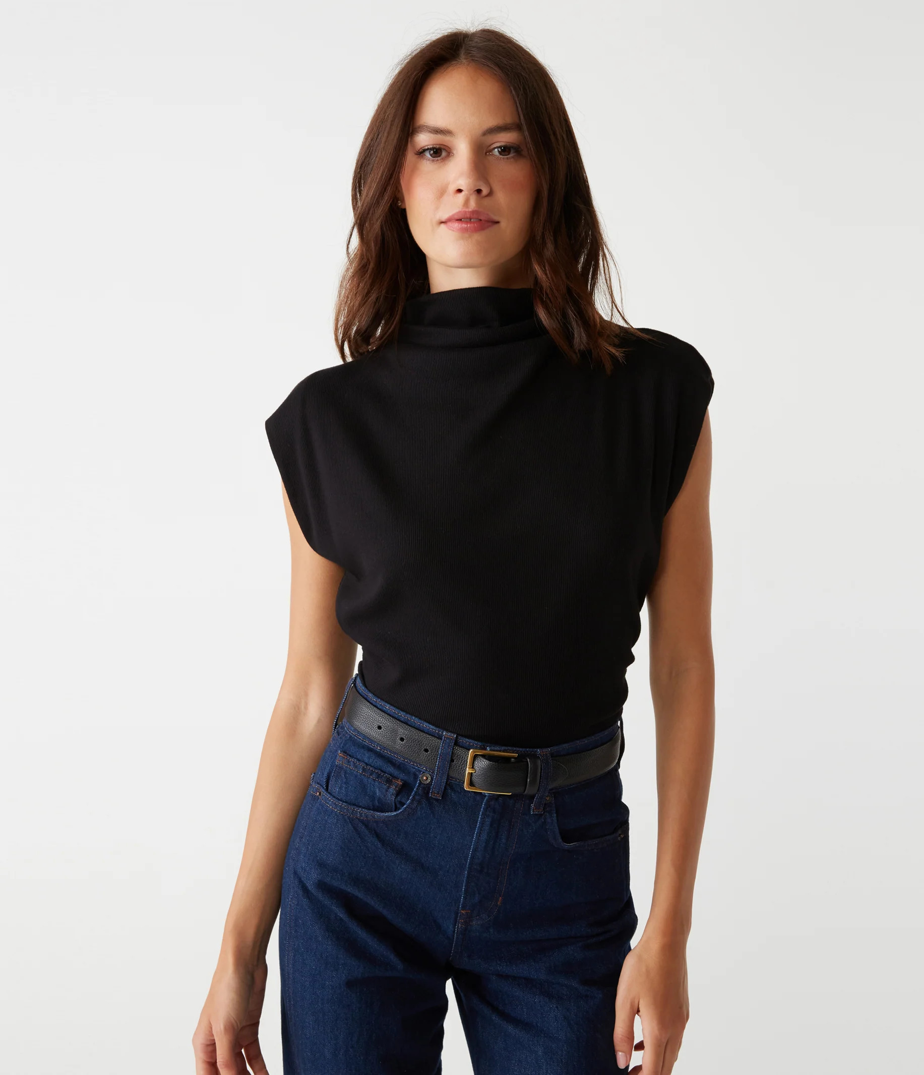 Variant options: Amara Cropped Power Shoulder Tee | MichaelStars.com