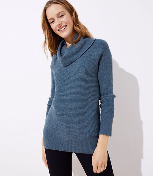 LOFT Cowl Neck Tunic Sweater | LOFT