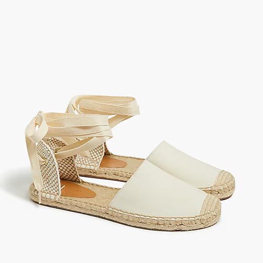 D'Orsay lace-up espadrilles | J.Crew Factory