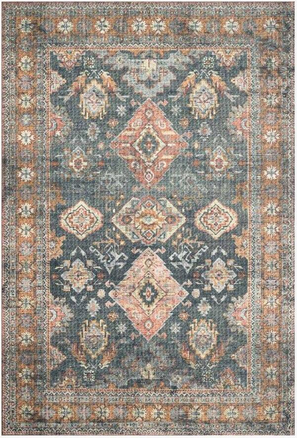Skye Sea/Rust 7'6" x 9'6" Rug | 1stopbedrooms