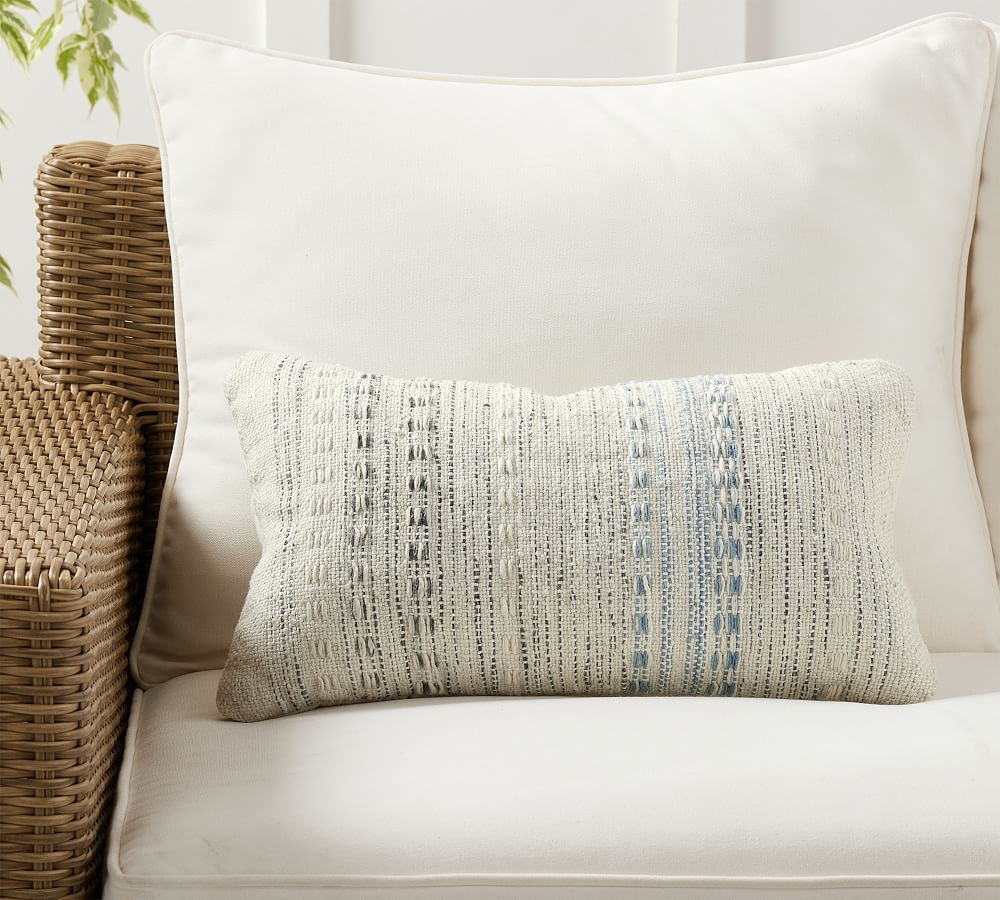 Senita Outdoor Lumbar Pillow | Pottery Barn (US)