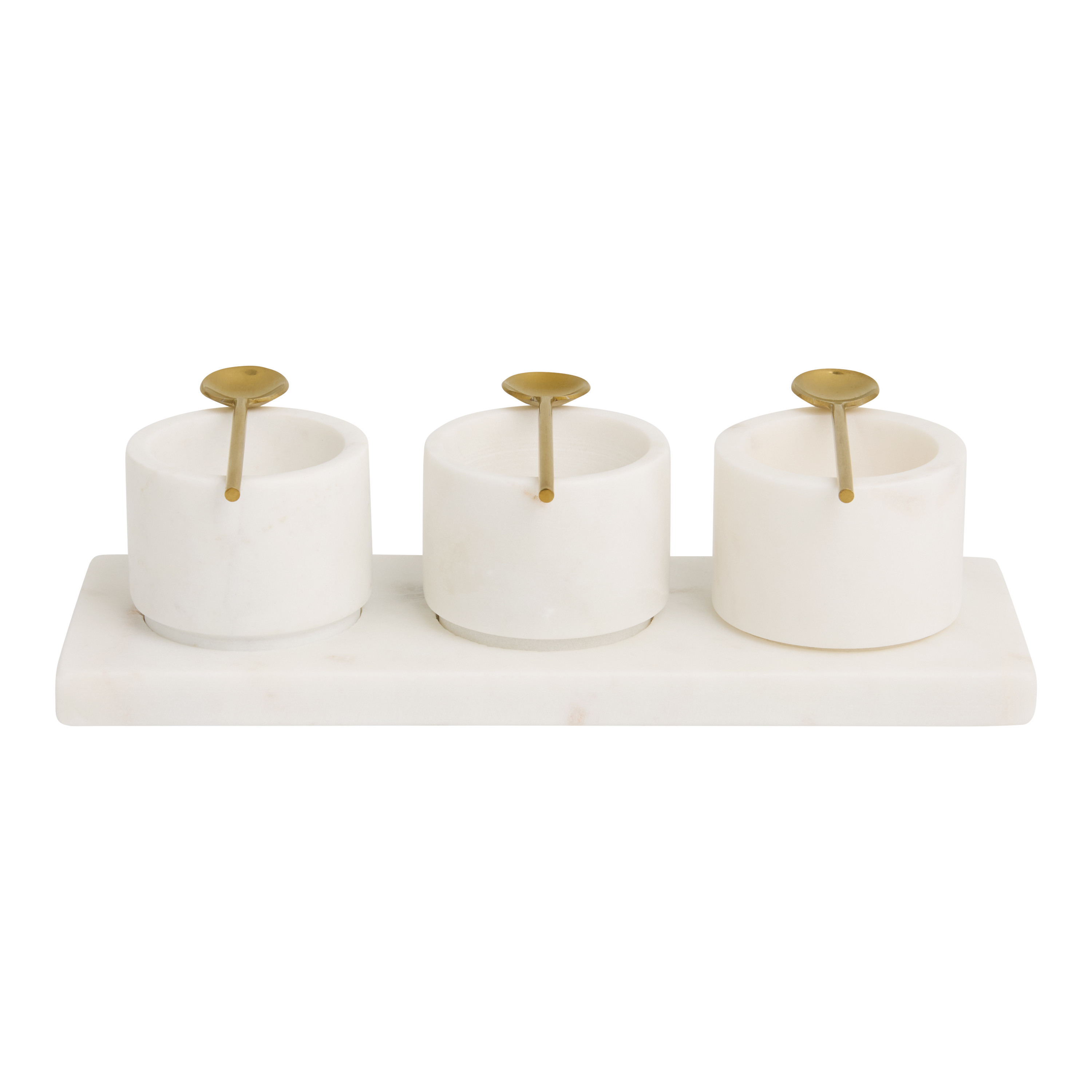 Marble Spice and Condiment Containers with Serving Tray Set | World Market