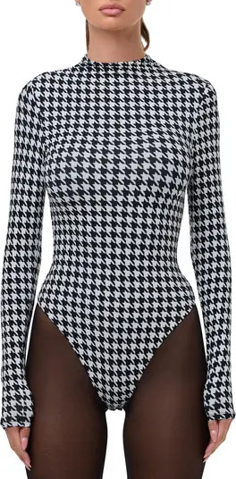 Naked Snakeskin Print Long Sleeve Bodysuit | Nordstrom