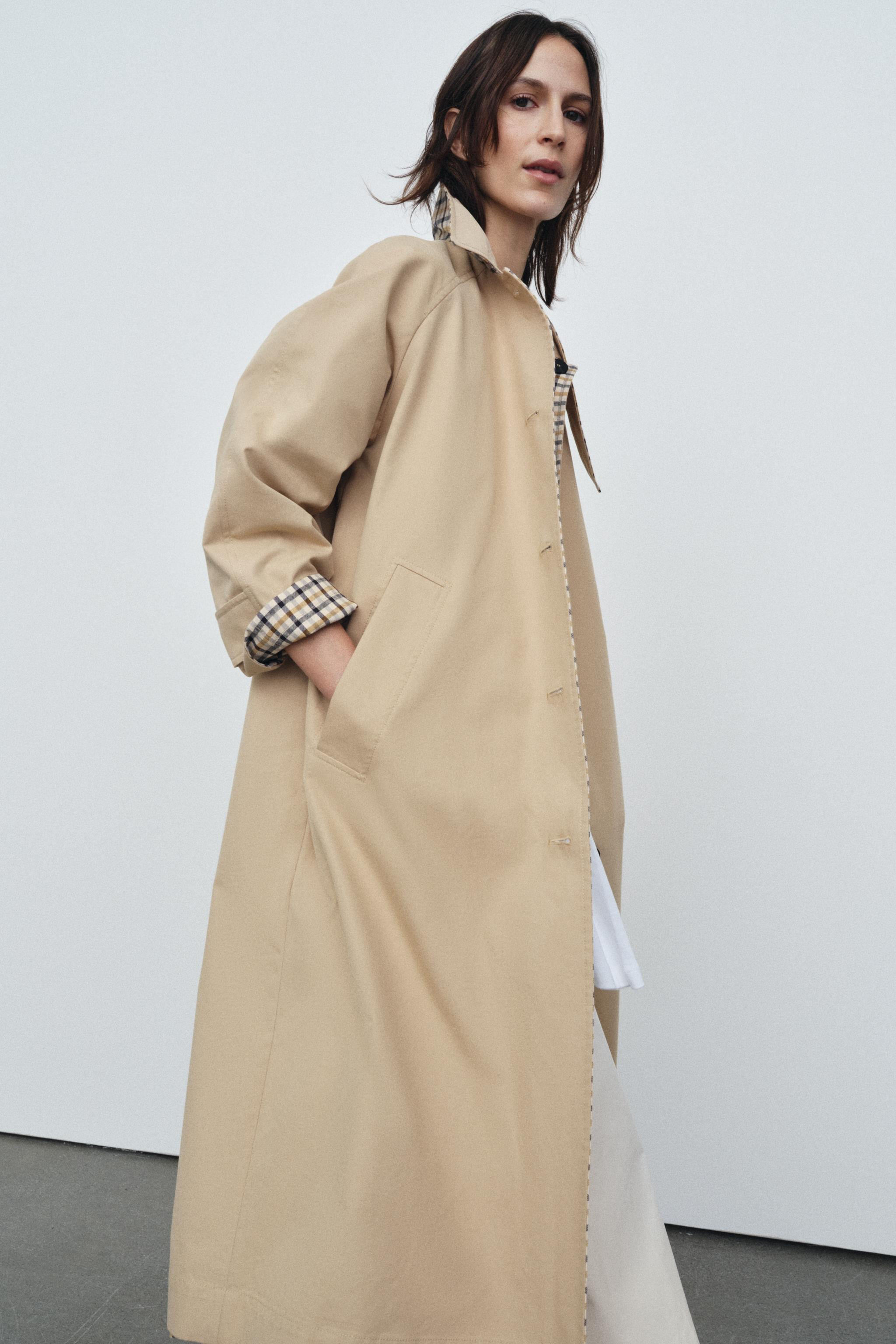 ZW COLLECTION REVERSIBLE CHECKS TRENCH COAT | Zara UK