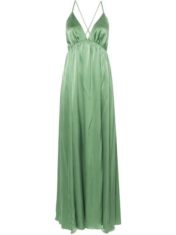 ZIMMERMANN silk-satin Maxi Dress - Farfetch | Farfetch Global