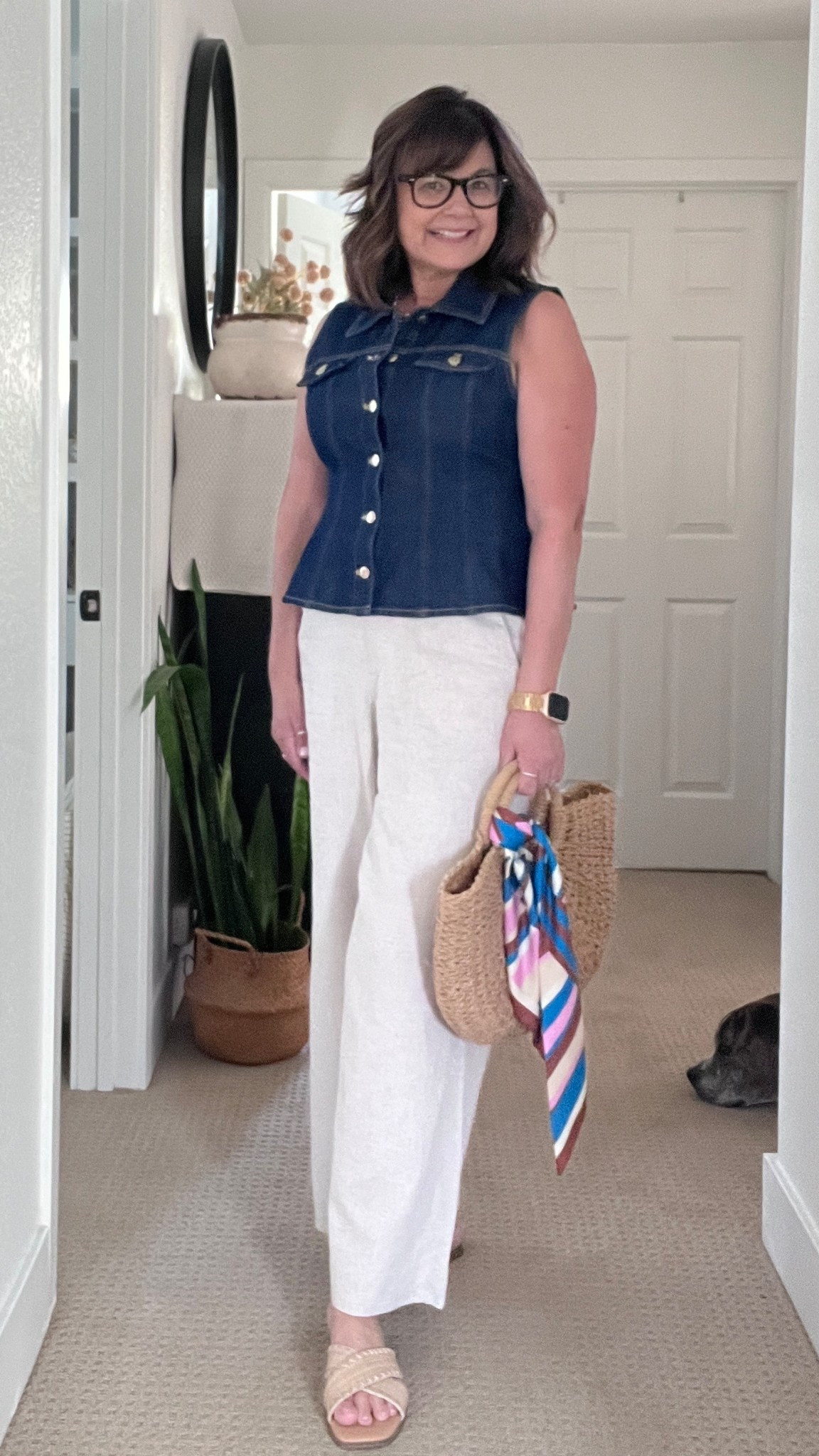Casual Spring linen pants! Paired with this cute Jean vest!

#LTKWorkwear #LTKSpringSale #LTKTall