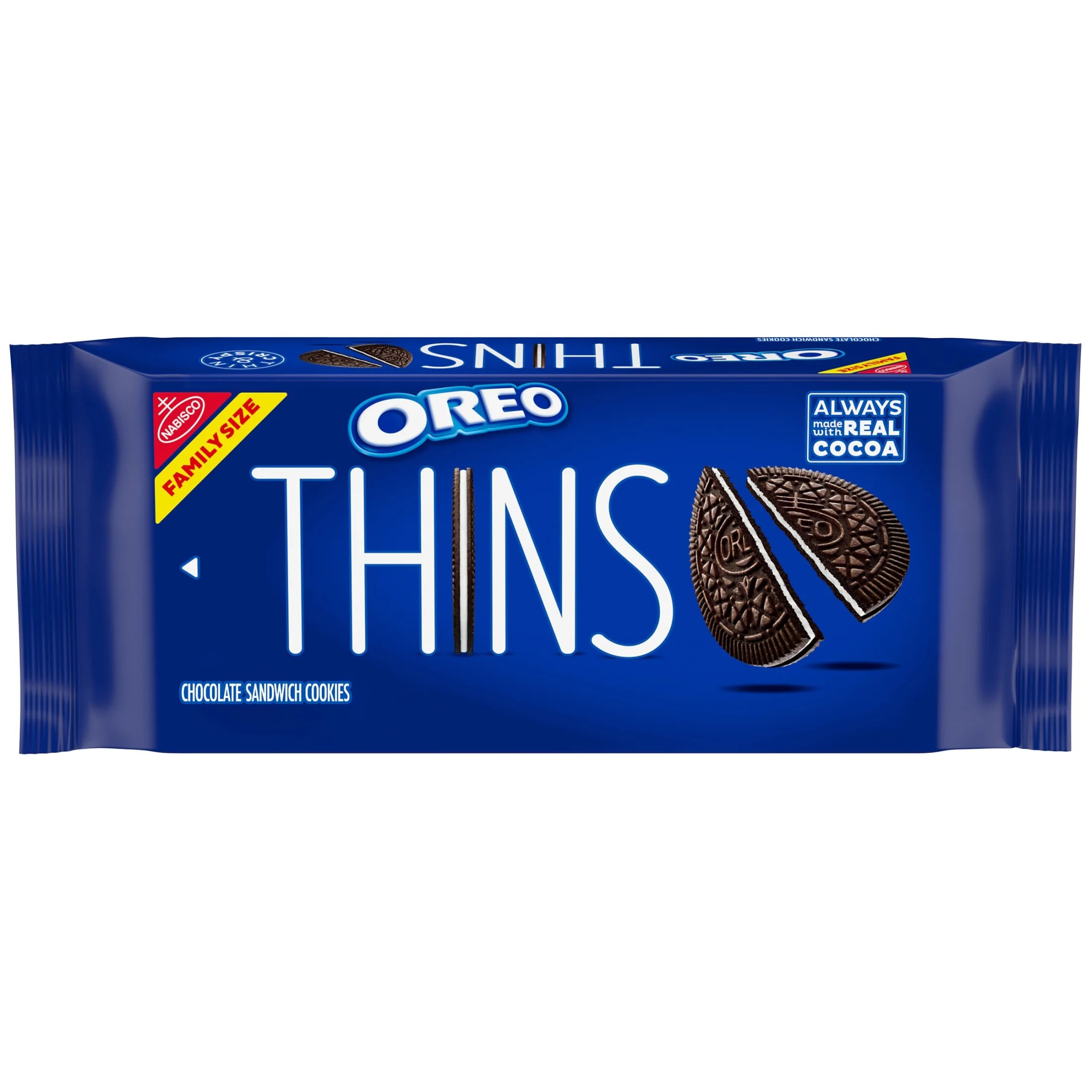 OREO Thins Chocolate Sandwich Cookies, Family Size, 11.78 oz | Walmart (US)