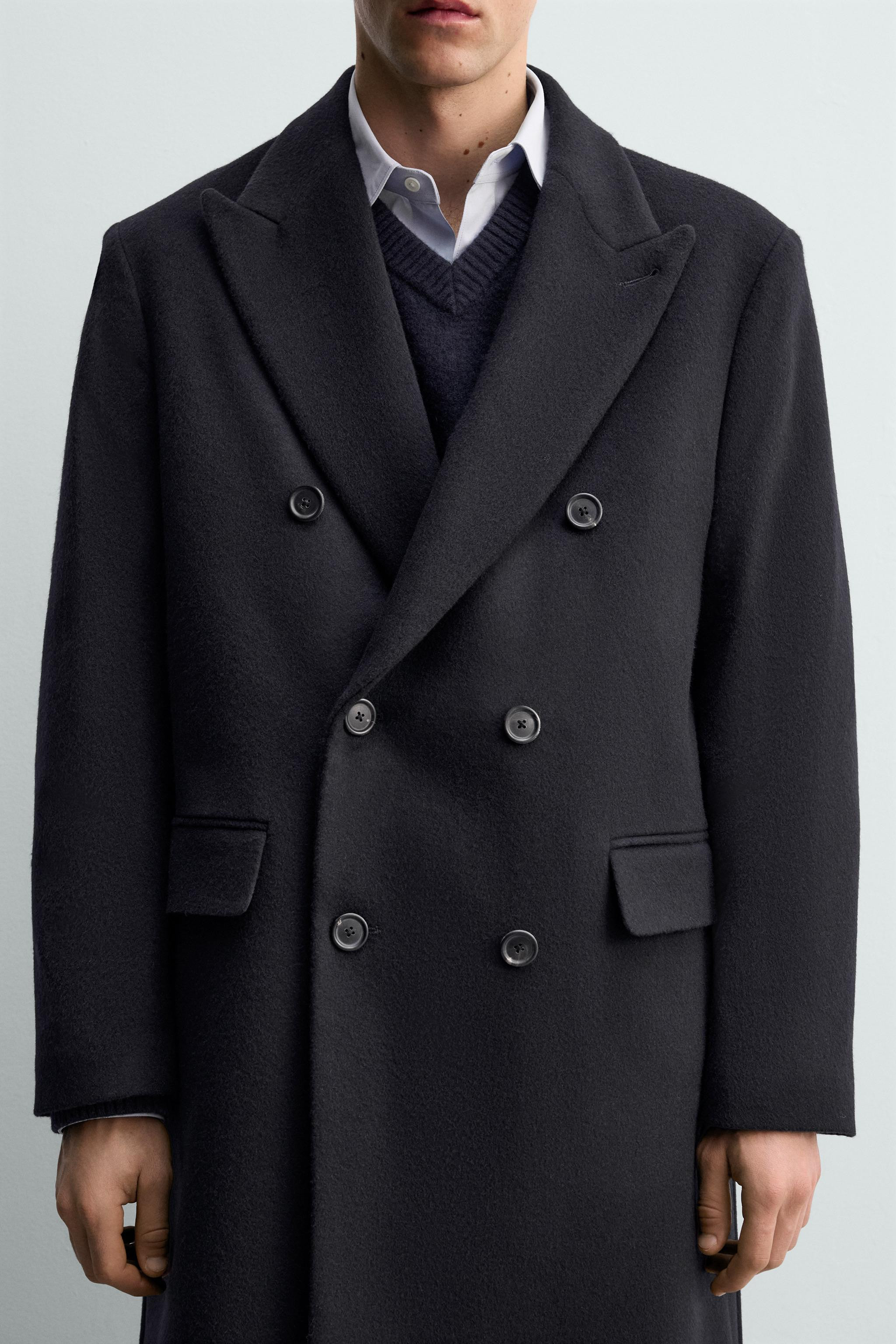 DOUBLE-BREASTED WOOL BLEND COAT AARON LEVINE X ZARA | Zara US