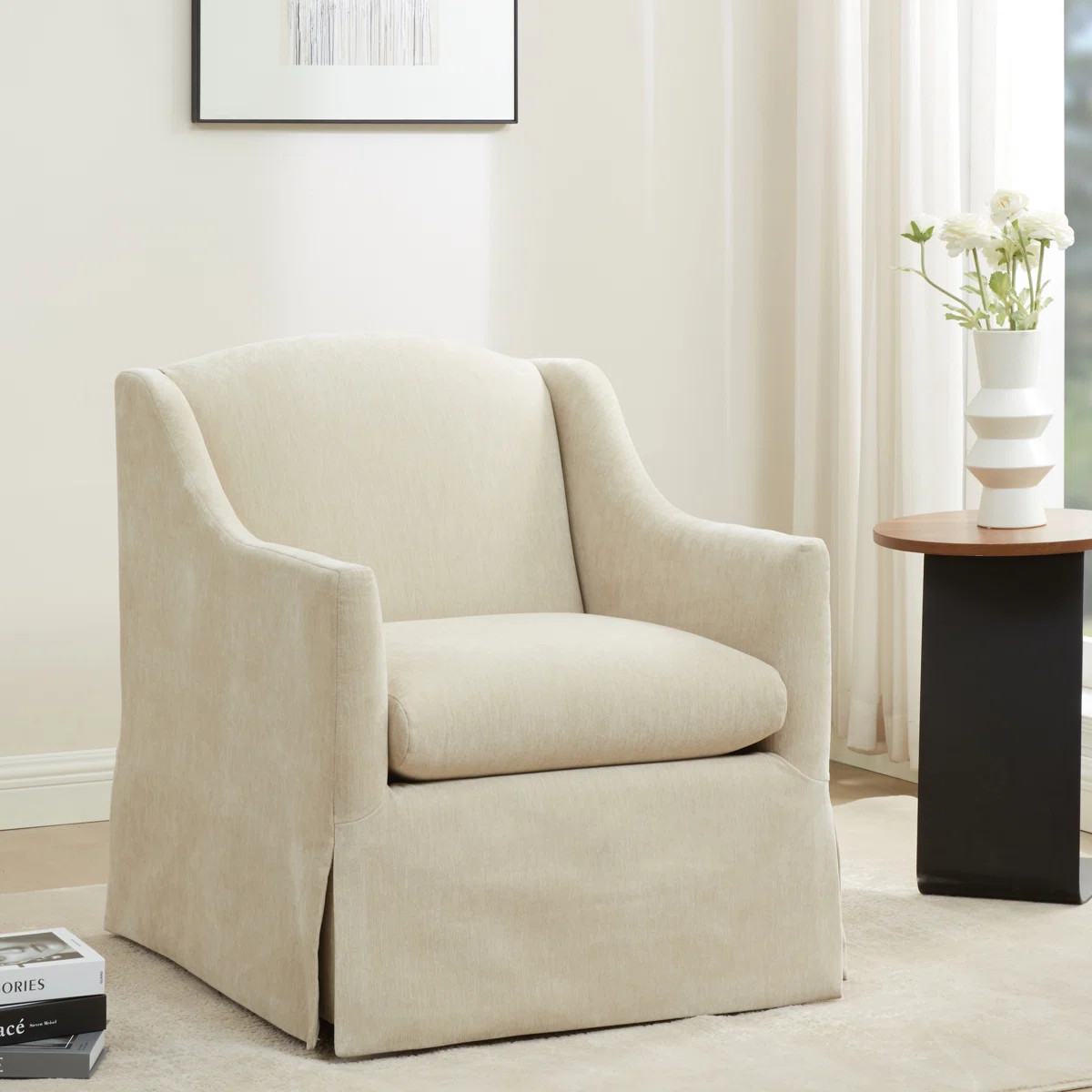Ludlow Skirted Swivel Accent Chair | Wayfair North America