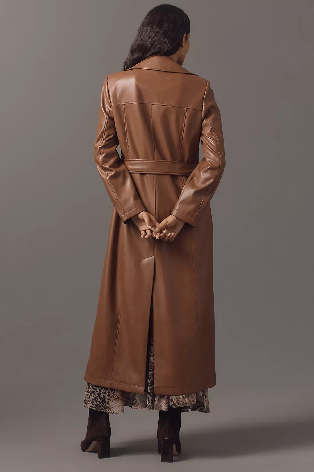 Avec Les Filles Faux Leather Utility Trench Coat | Anthropologie (US)