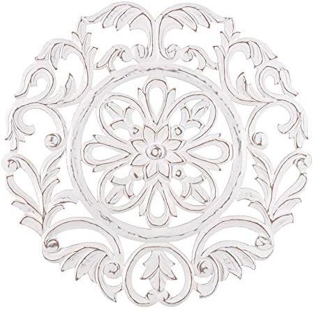 MH London Medallion Wall Décor Art - Hand-Carved MDF Accent Contemporary Artwork - Rustic Shabby Chi | Amazon (US)