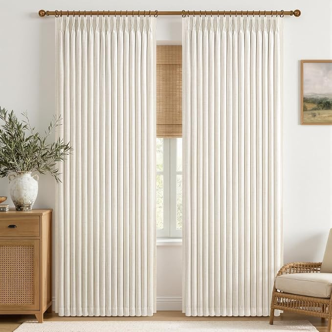 Pinch Pleated 100% Blackout Curtains 84 Inch Long 2 Panels for Living/Bedroom,Viral Memory Traine... | Amazon (US)