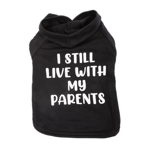 Vibrant Life Polyester Parents Graphic Dog Hoodie, Black, M | Walmart (US)