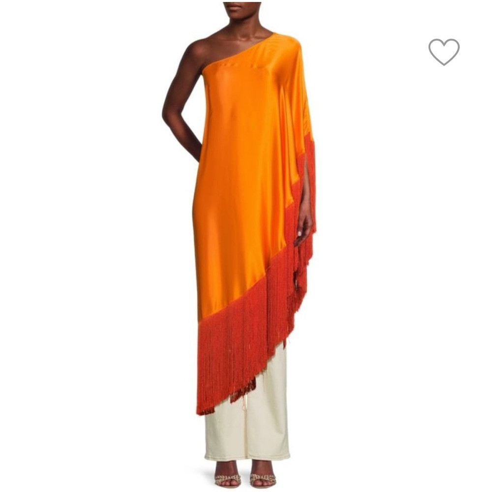 NWT Cult Gaia Ayla Fringed Silk Blend Longline Top | Poshmark