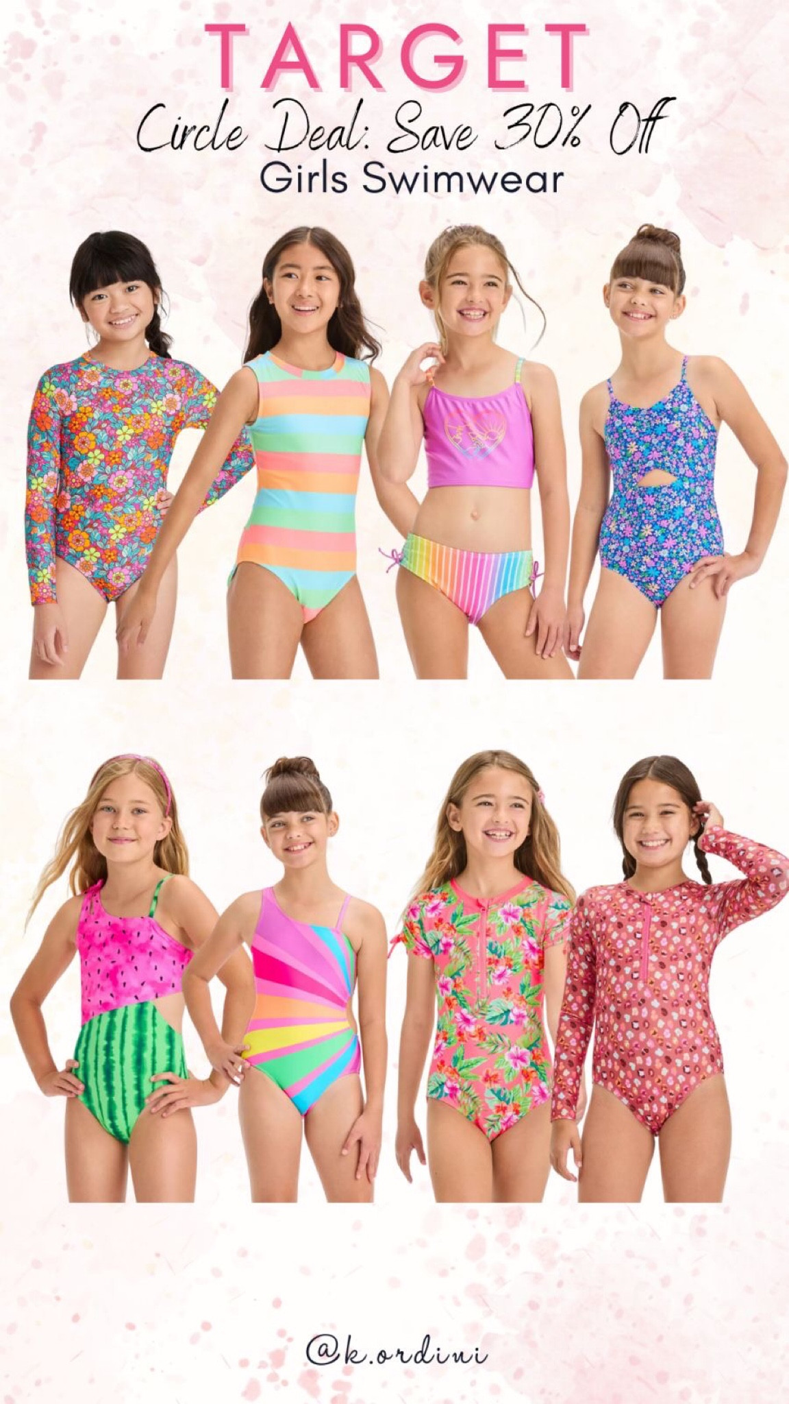 Dive into summer savings with Target's Circle deal! Save 30% off on adorable swimwear for girls! Don't miss out on making a splash with these amazing deals! 

#TargetCircle #SummerSavings #GirlsSwimwear #PoolsidePerfection #SplashIntoSavings #BeachBabe #SwimwearSale #SummerDeals #PoolPartyReady #TargetFinds

#LTKkids #LTKxTarget #LTKsalealert