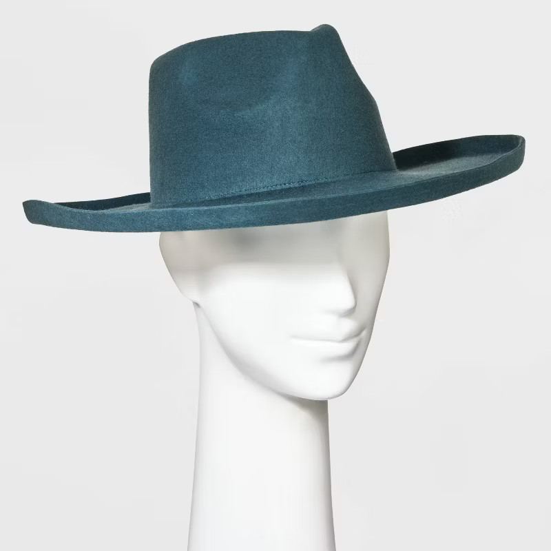Women's Upturned Wide Brim Felt Fedora Hat - Universal Thread™ | Target