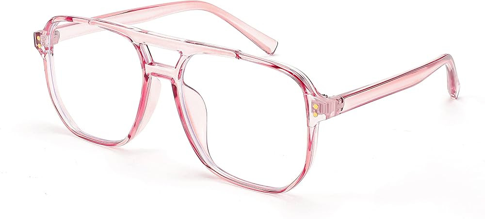 FEISEDY Blue Light Blocking Glasses Fake Nerd Clear Square Computer Lightweight Pilot Glasses Fra... | Amazon (US)