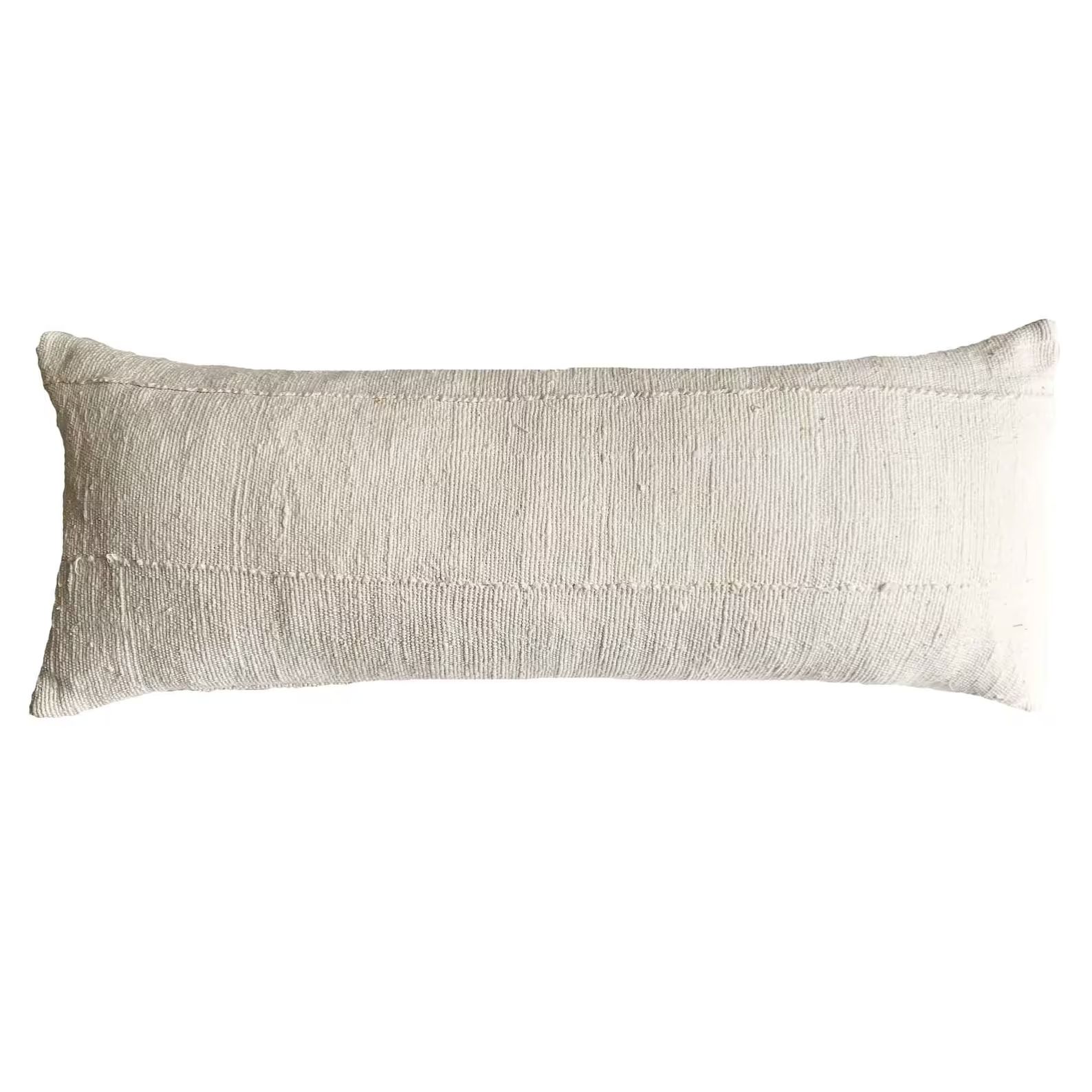 White Mud Cloth Lumbar Pillow, 14x36 Lumbar, Long Pillow For Bed, Many Sizes, Studio Pillows | Etsy (US)