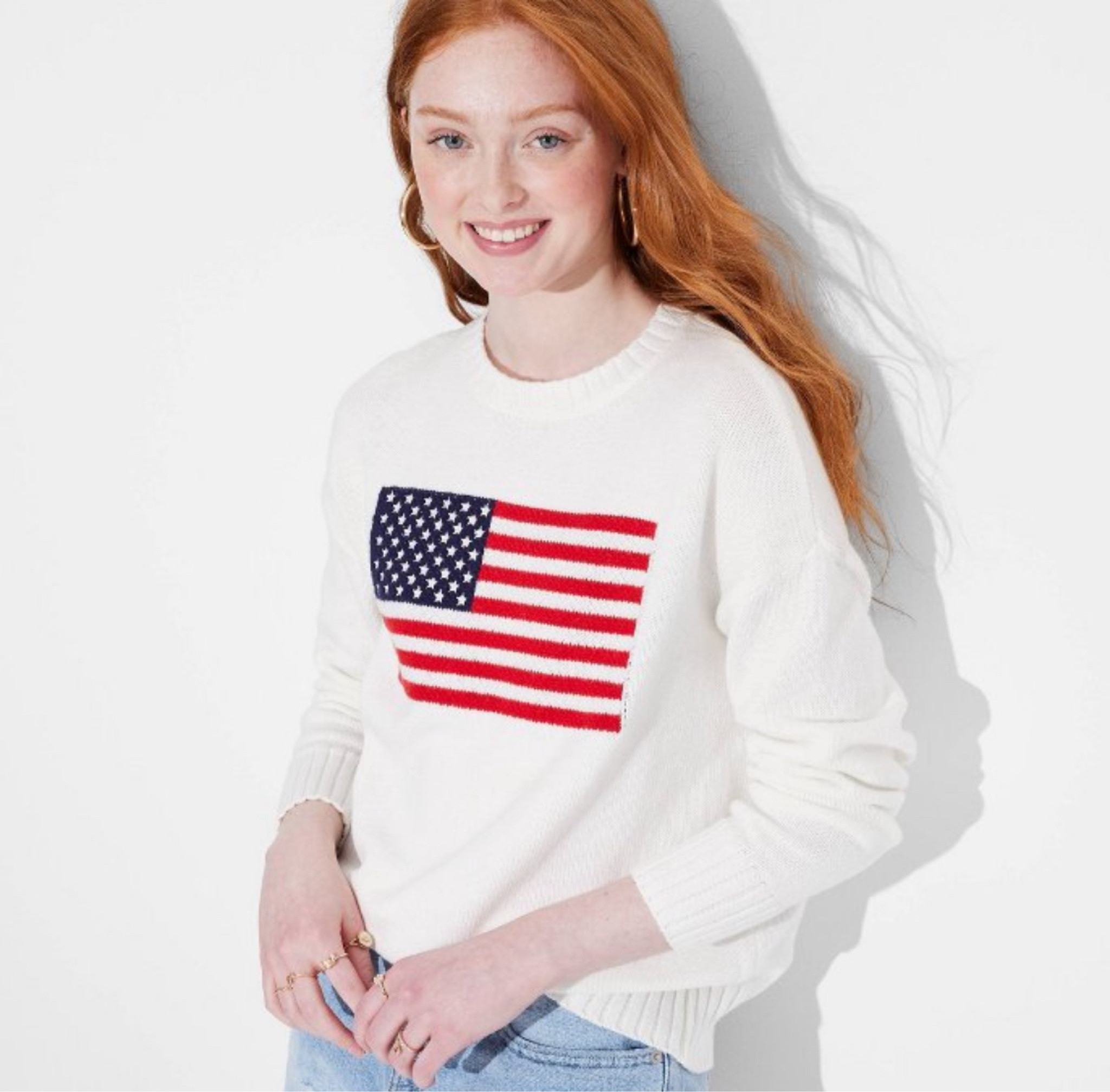 The best look for less flag sweater for summer! 

#LTKFindsUnder50 #LTKSeasonal #LTKStyleTip