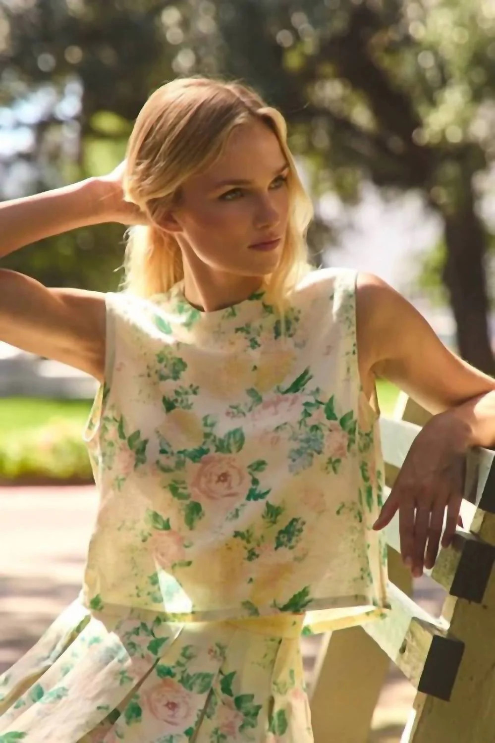 Manning Sleeveless Top In Garden Rose Peony | Shop Simon