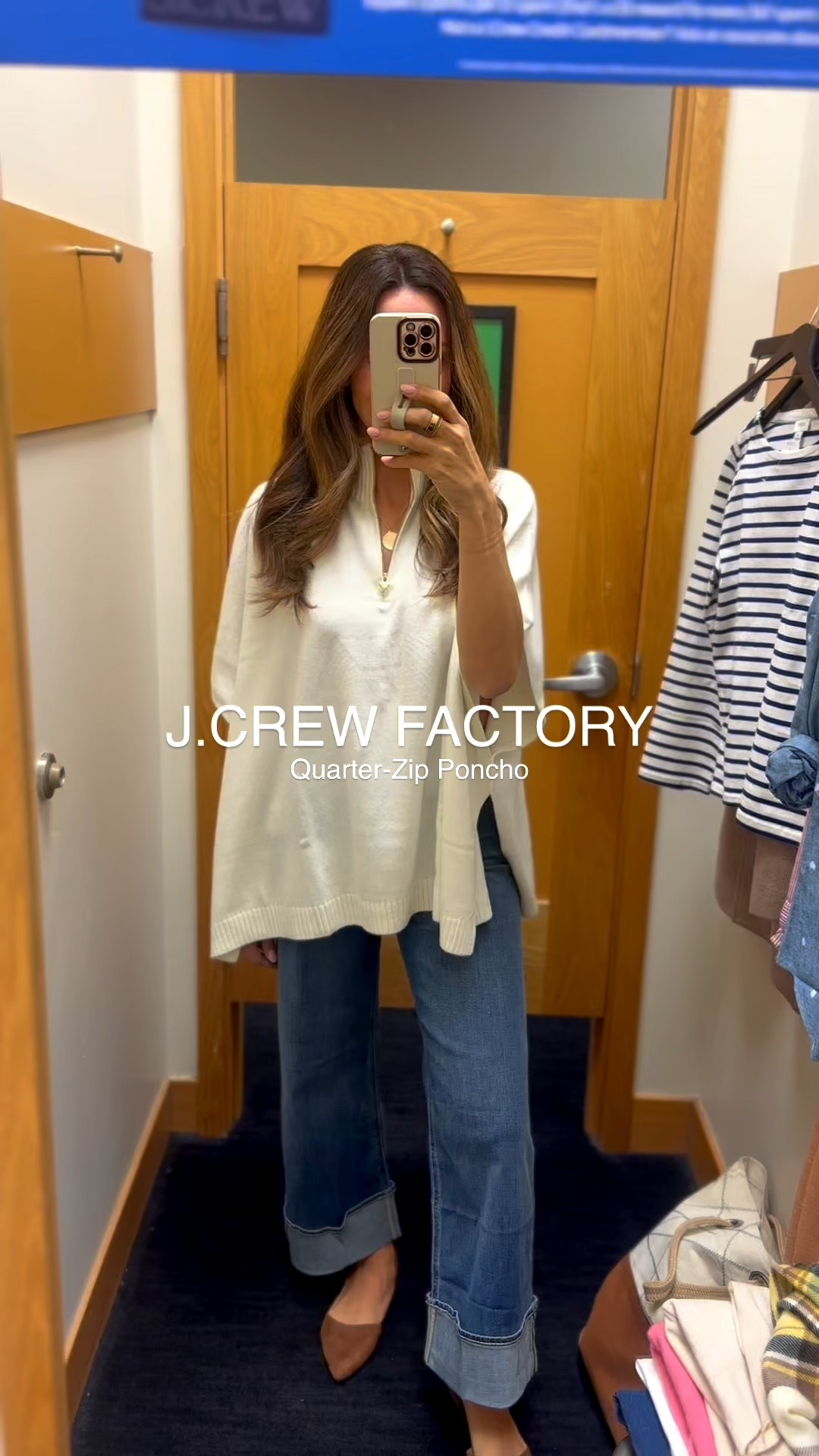 Love this oversized quarter-zip poncho from J.Crew Factory with the sweetest gold heart zipper. It has such a classic look and can also be layered with a long sleeve. Now on major sale! 

teacher style, winter look, poncho, oversized sweater



#LTKSaleAlert #LTKWorkwear #LTKSeasonal