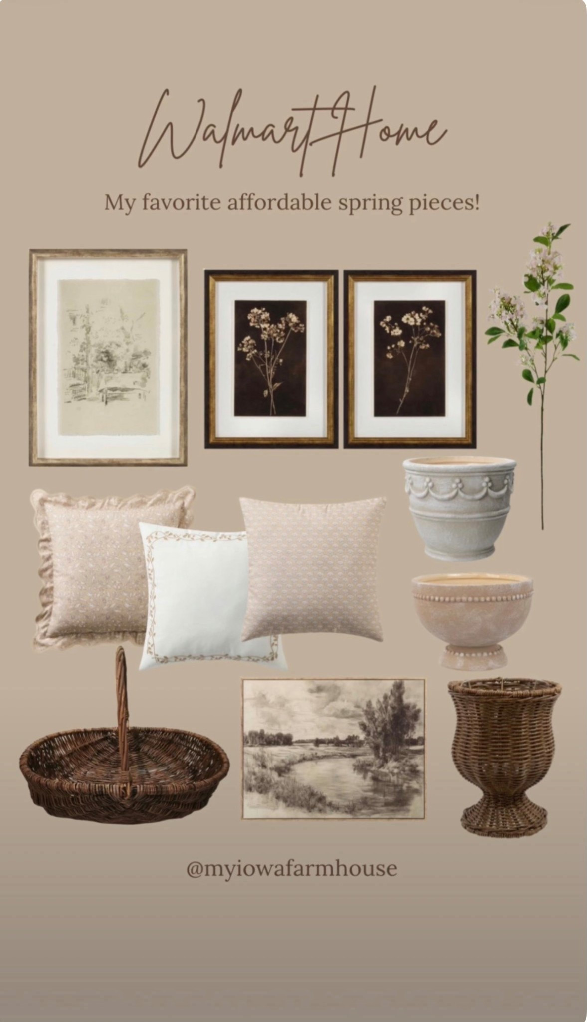 I love these pieces from Walmart. The wicker vase is my favorite and so affordable!

#LTKHome