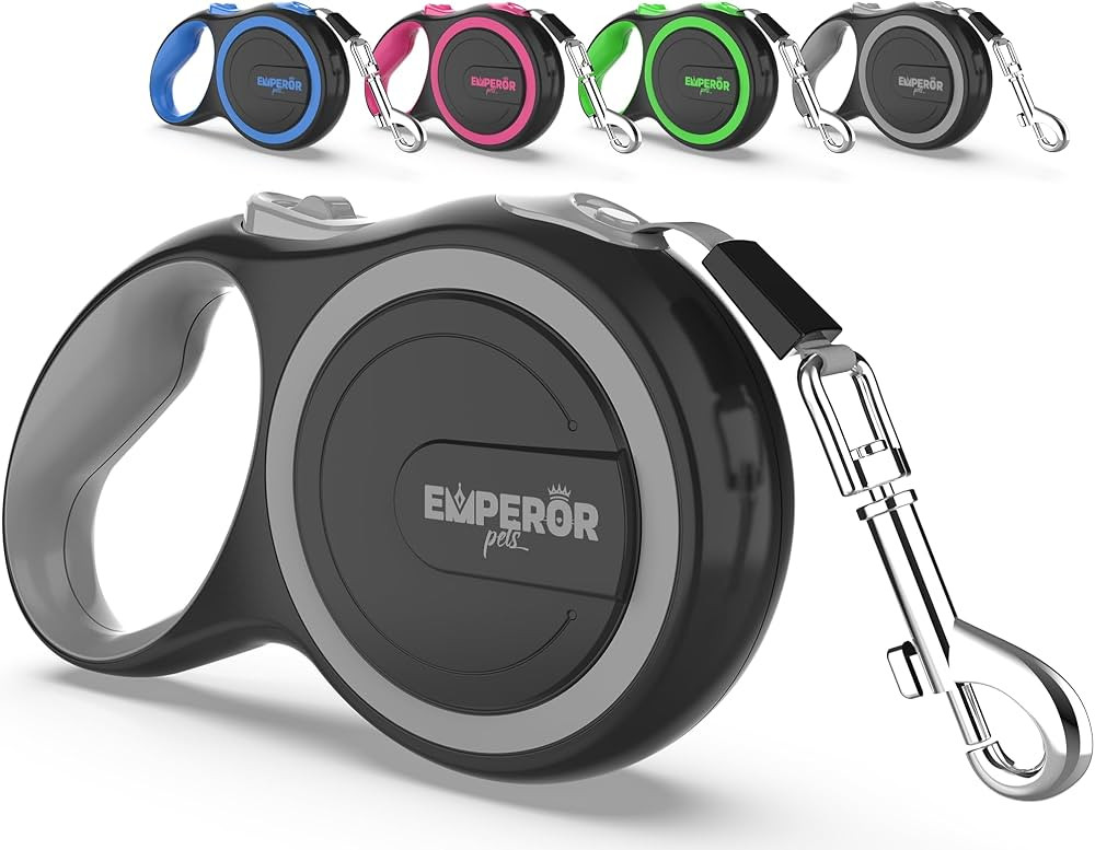 Emperor Pets 26 ft Retractable Dog Leash - Up to 110lb, Heavy Duty Dog Leash Retractable 26 ft, f... | Amazon (US)
