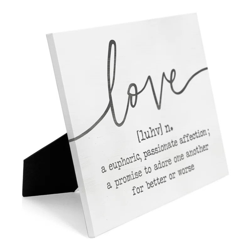 Alaqua Love Definition Easelback | Wayfair North America