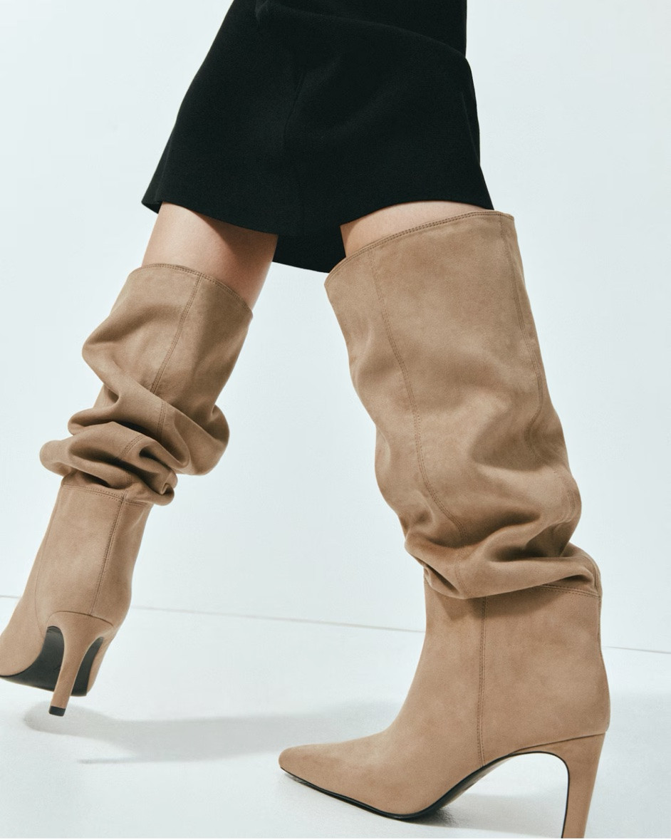 Tan knee high heeled boots

#LTKSeasonal