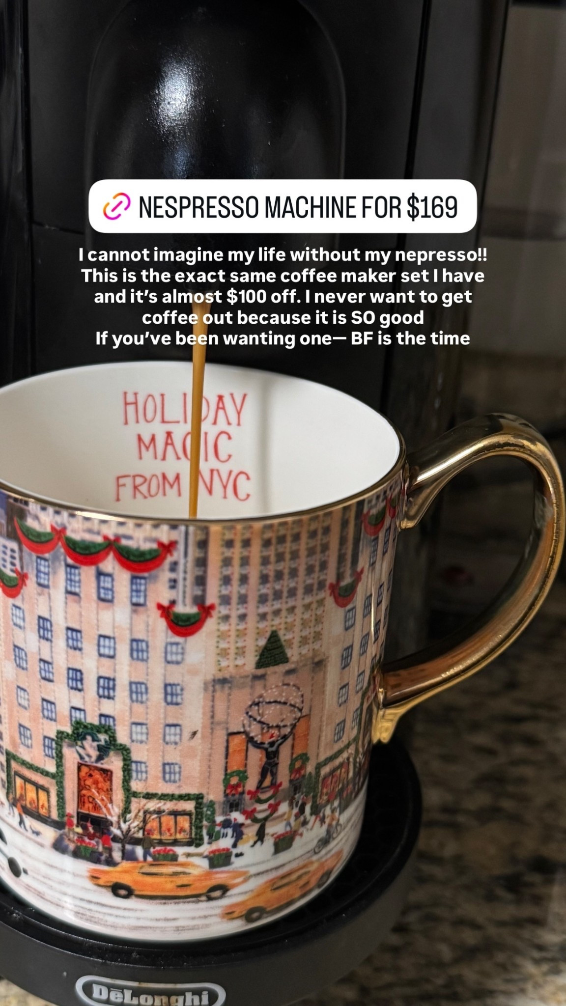 I cannot imagine my life without my Nespresso!! This is the exact same coffee maker set I have and it’s almost $100 off. I never want to get coffee out because it is SO good☕️

If you’ve been wanting one— BF is the time

#LTKGiftGuide #LTKCyberWeek #LTKHoliday