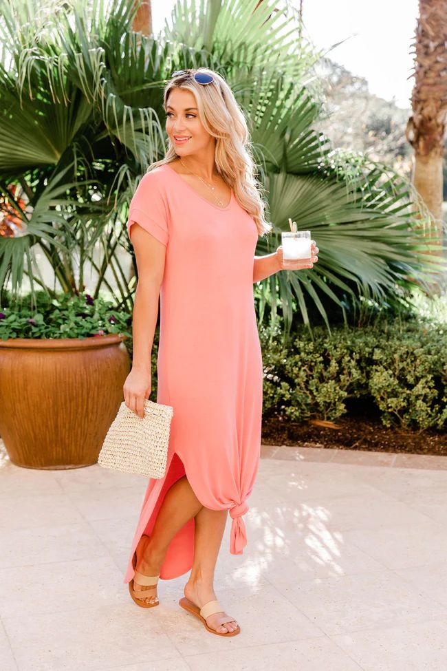 Set Yourself Free Peach Maxi Dress | Pink Lily