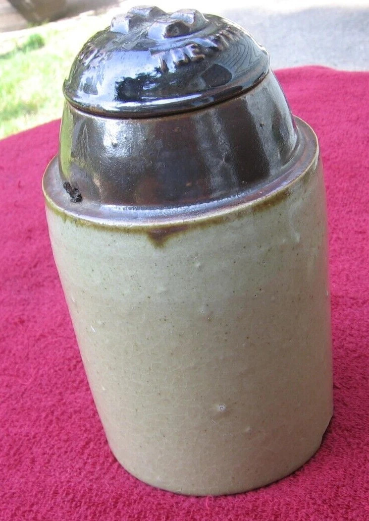 Antique The Weir Stoneware Crock Canning Jar Patented 1892 with Lid | eBay | eBay US