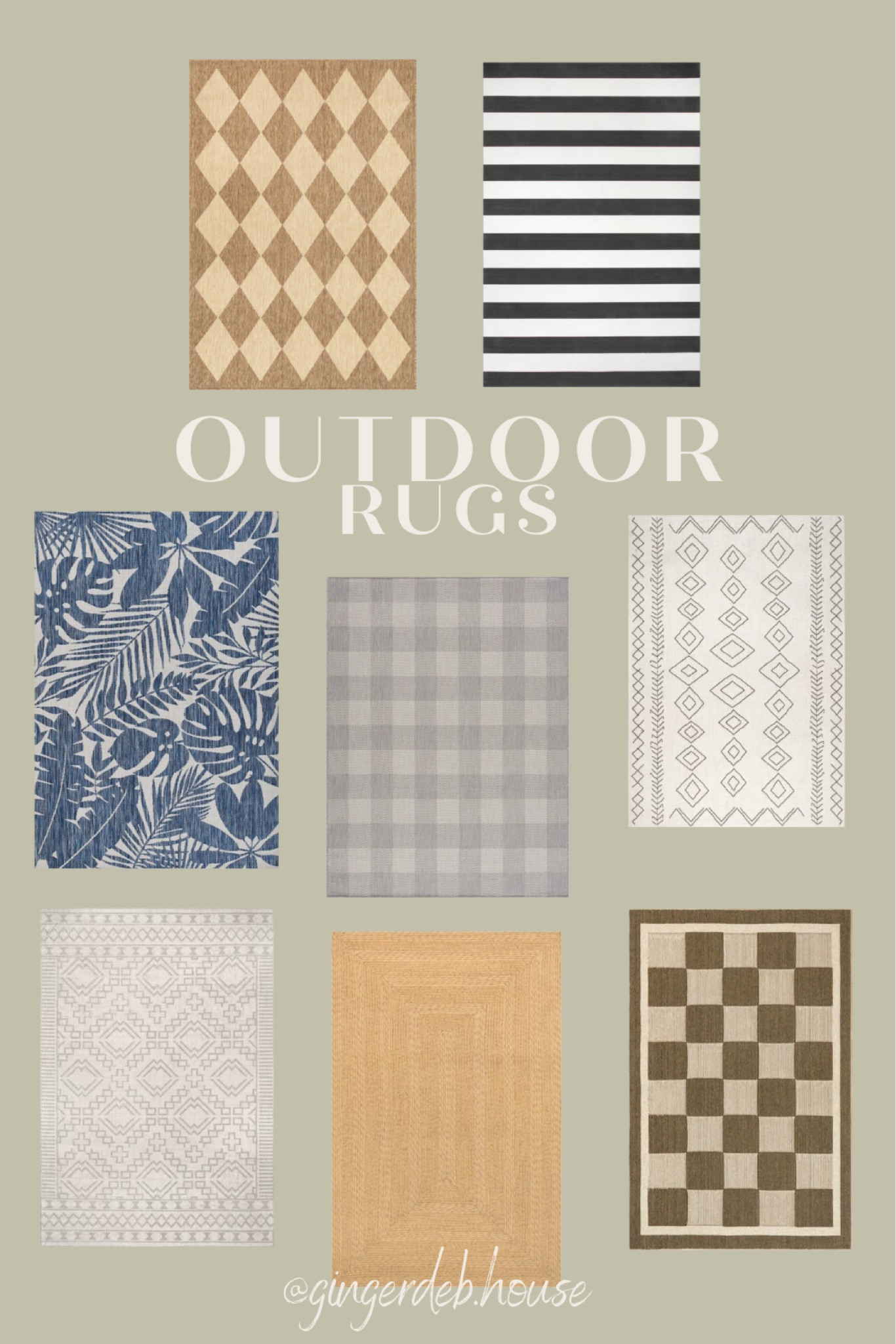 A roundup of aesthetic outdoor rugs. 

#LTKhome #LTKSeasonal #LTKFind