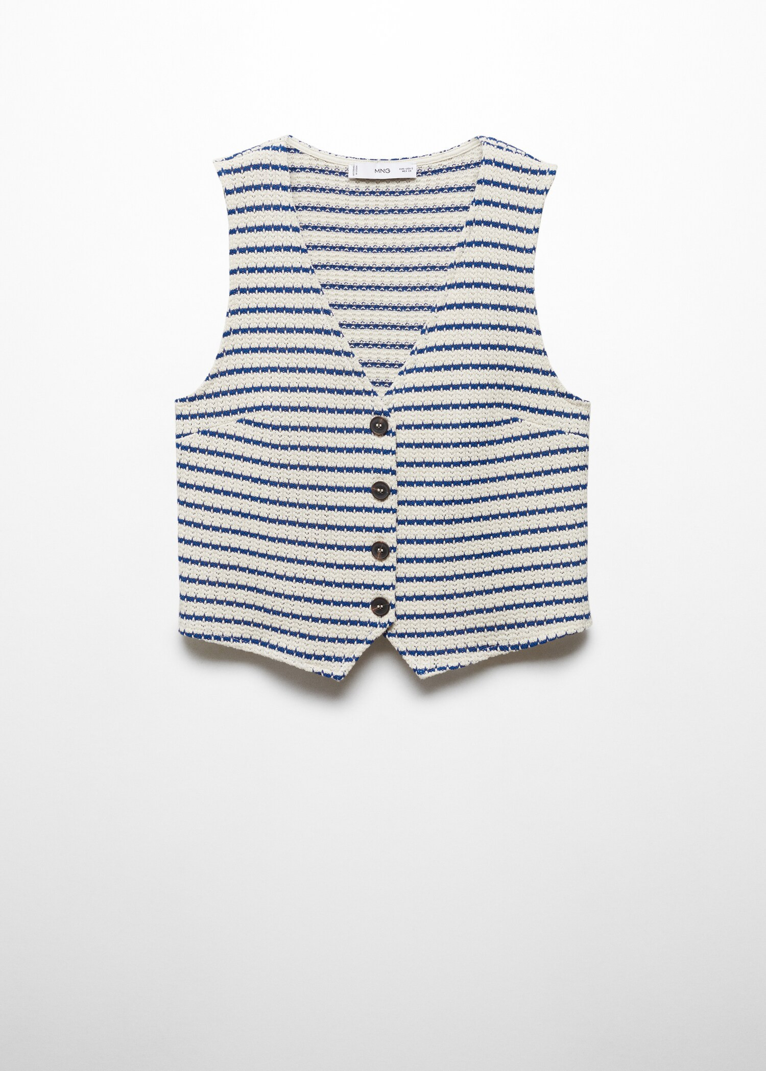 Crochet striped top | MANGO (US)