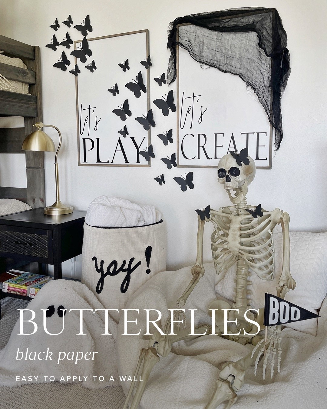 Halloween black butterfly decor from Etsy!!

Home 
Skeleton 
Playroom
Kids bedroom 

#LTKKids #LTKHome #LTKHalloween