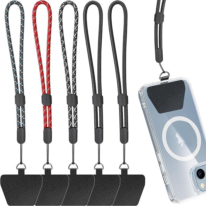 Cell Phone Lanyard, 5 Pack Adjustable Phone Wrist Strap with 5 Pack Phone Tether Tab fit iPhone a... | Amazon (US)