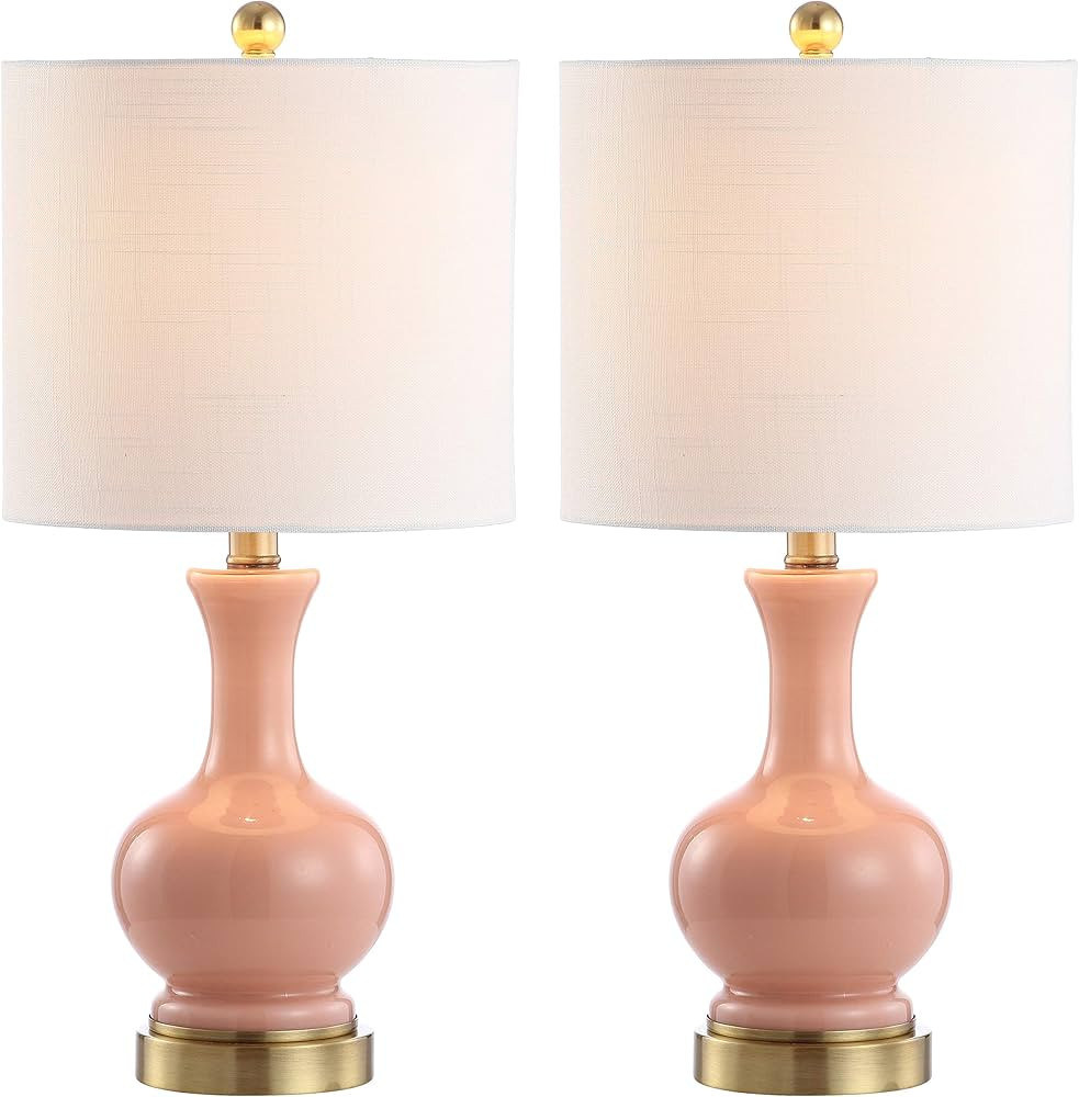 JONATHAN Y JYL4033D-SET2 Set of 2 Table Lamps Cox 22" Metal/Glass LED Table Lamp Contemporary Bed... | Amazon (US)