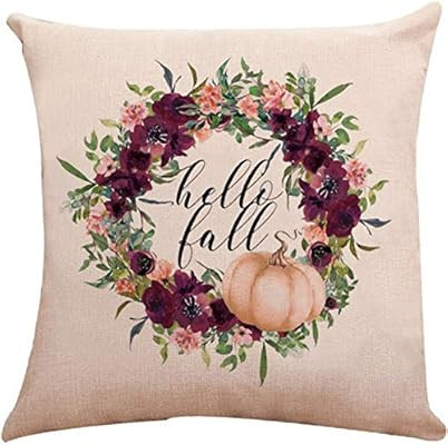 Fall Pumpkin Harvest Decorative Double Side Print Throw Pillow Covers Set of 4, Munzong Autumn Th... | Amazon (US)